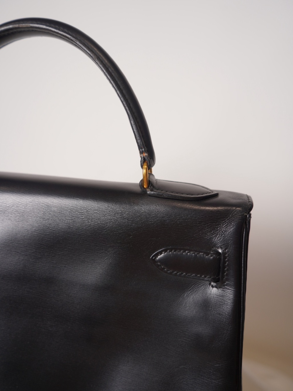 Hermès Vintage Kelly 32 Sellier Black Box GHW 1979 - Picture 7 of 12